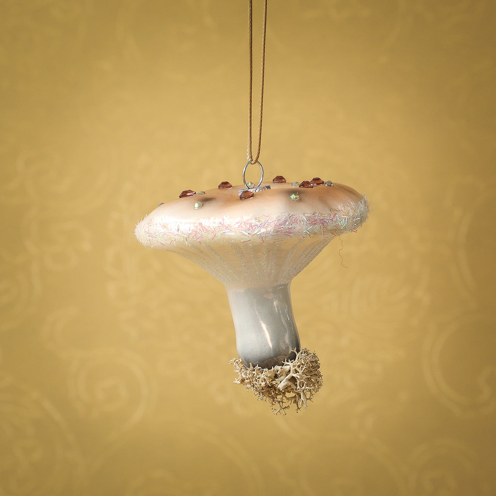 Ivory High Grove Mushroom Ornament