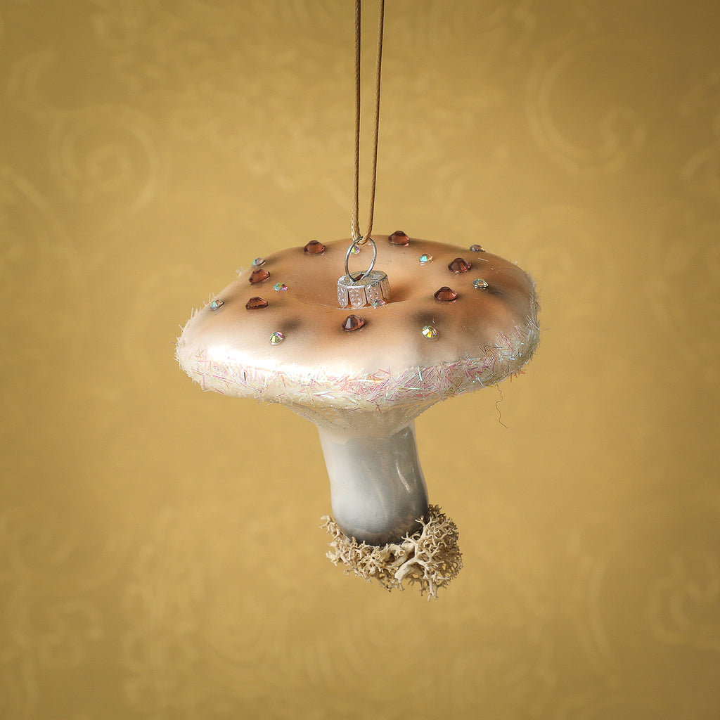 Ivory High Grove Mushroom Ornament