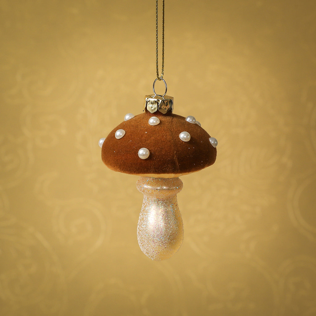 Brown High Grove Glass Mushroom