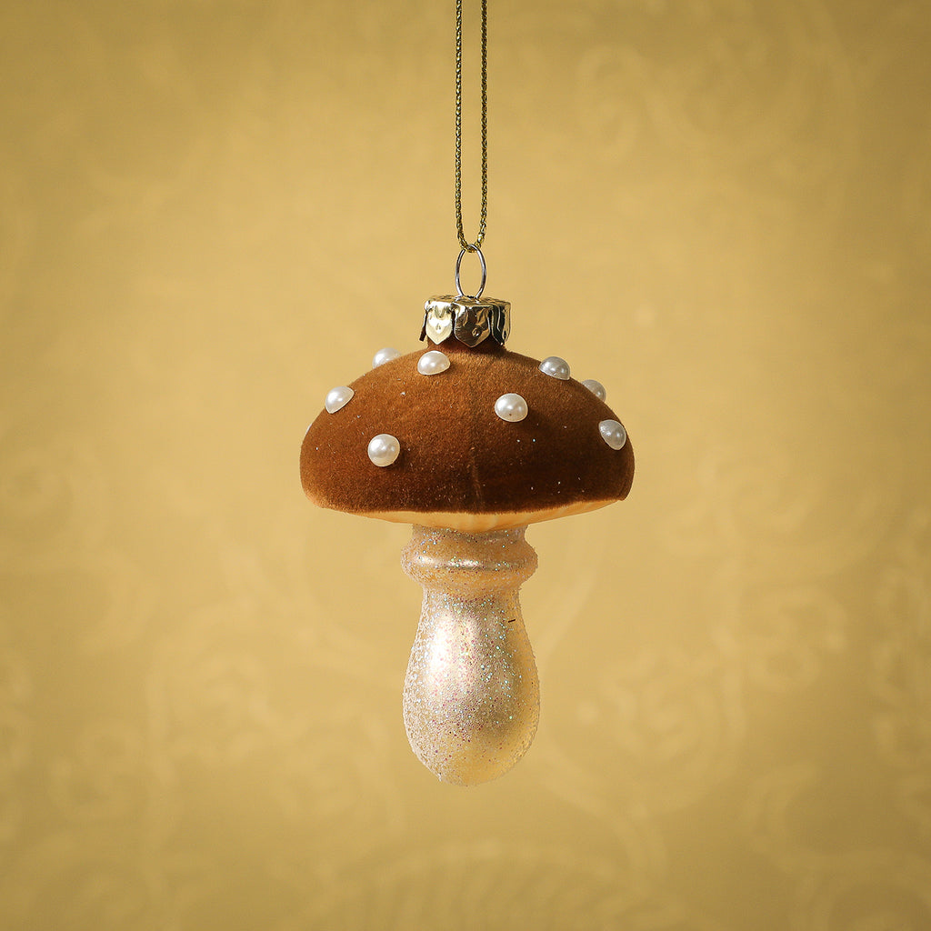 Brown High Grove Glass Mushroom