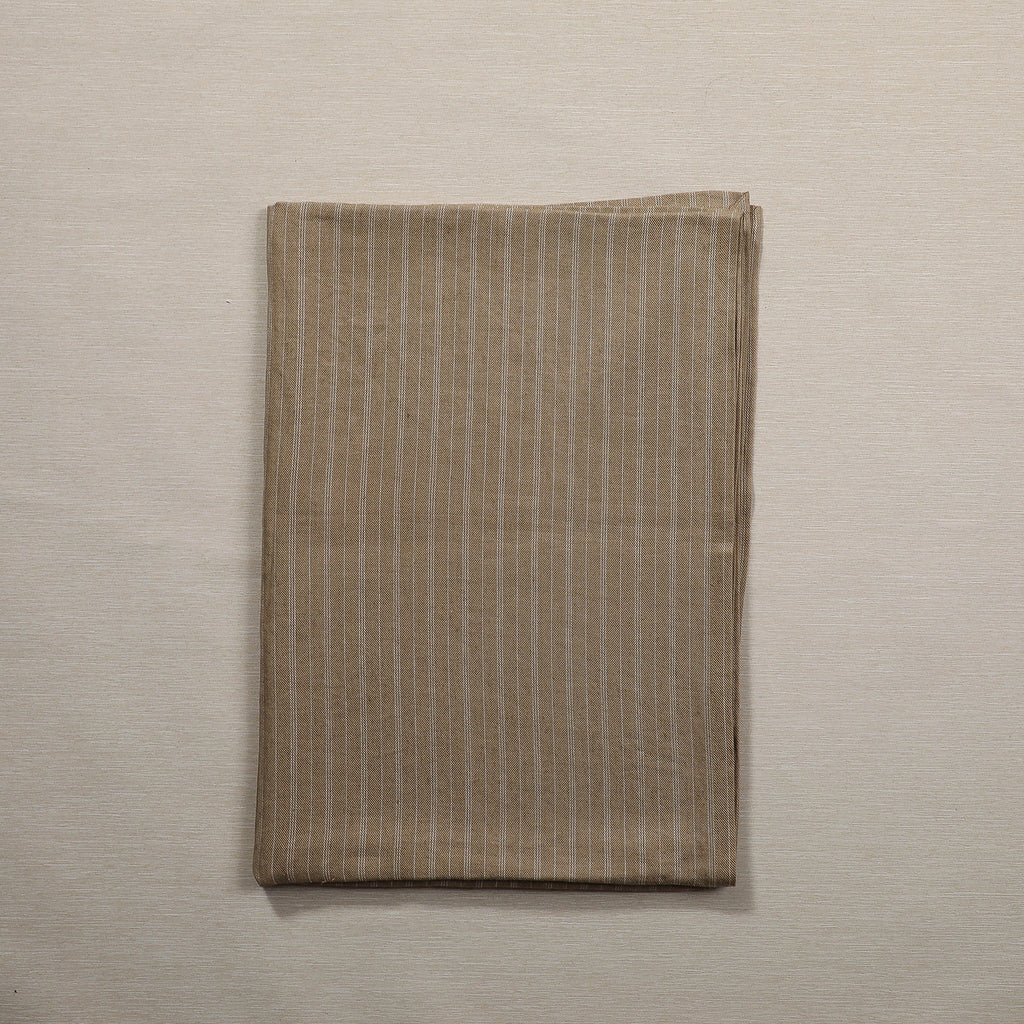 Beige linen stripe tablecloth