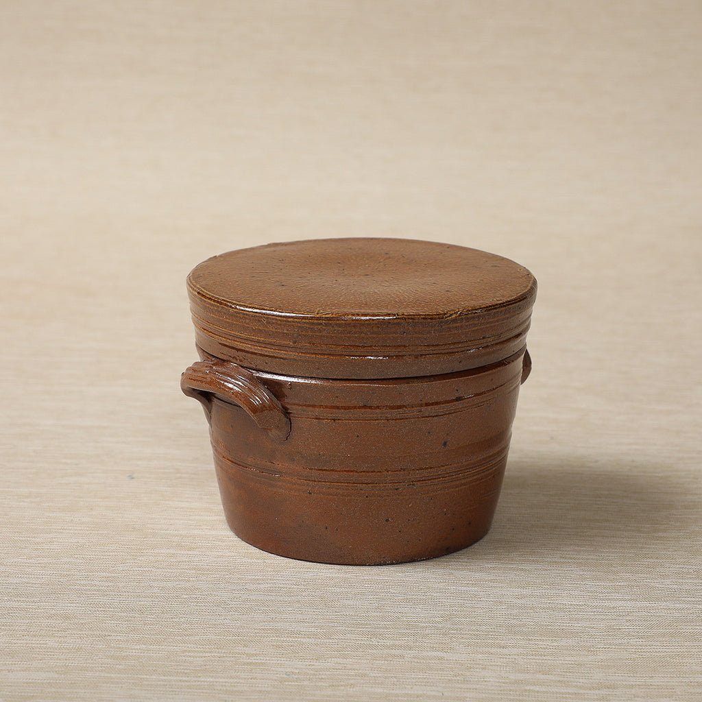 Vintage Poterie Renault conical butter pot