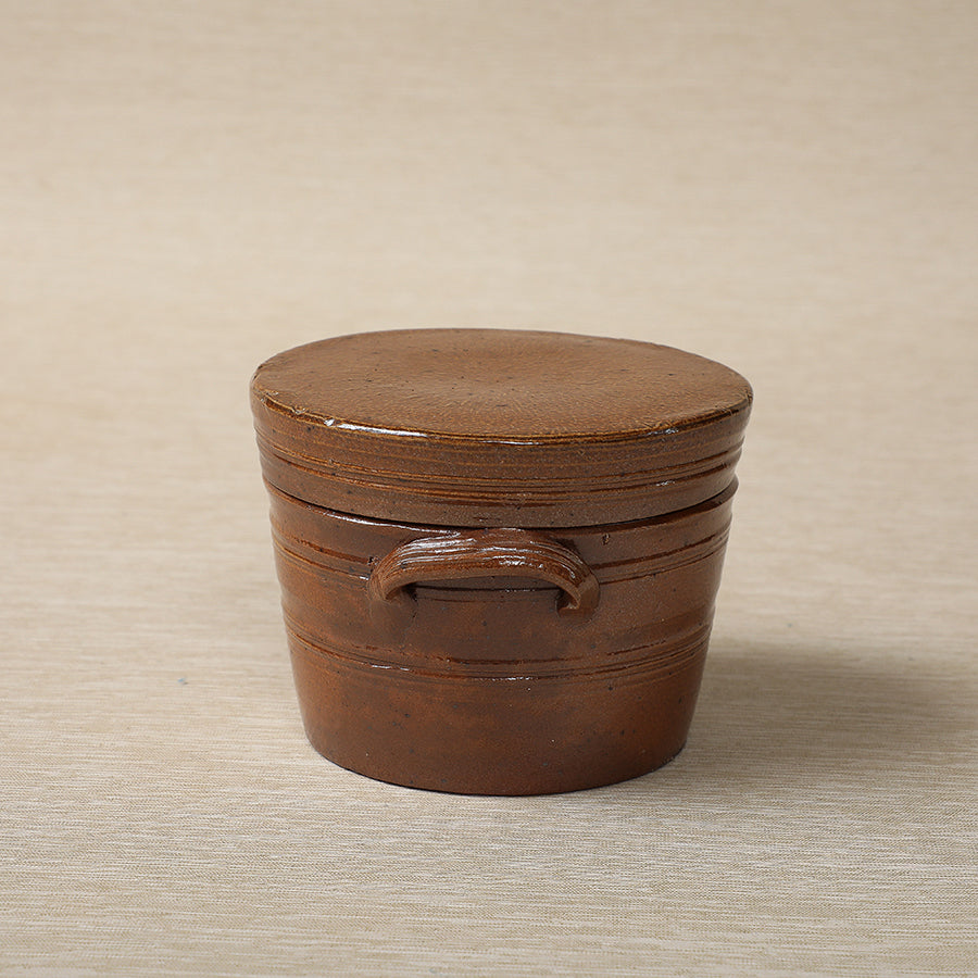 Vintage Poterie Renault conical butter pot