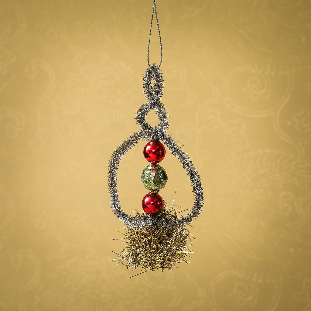 Assorted Vintage Caged Tinsel Silver