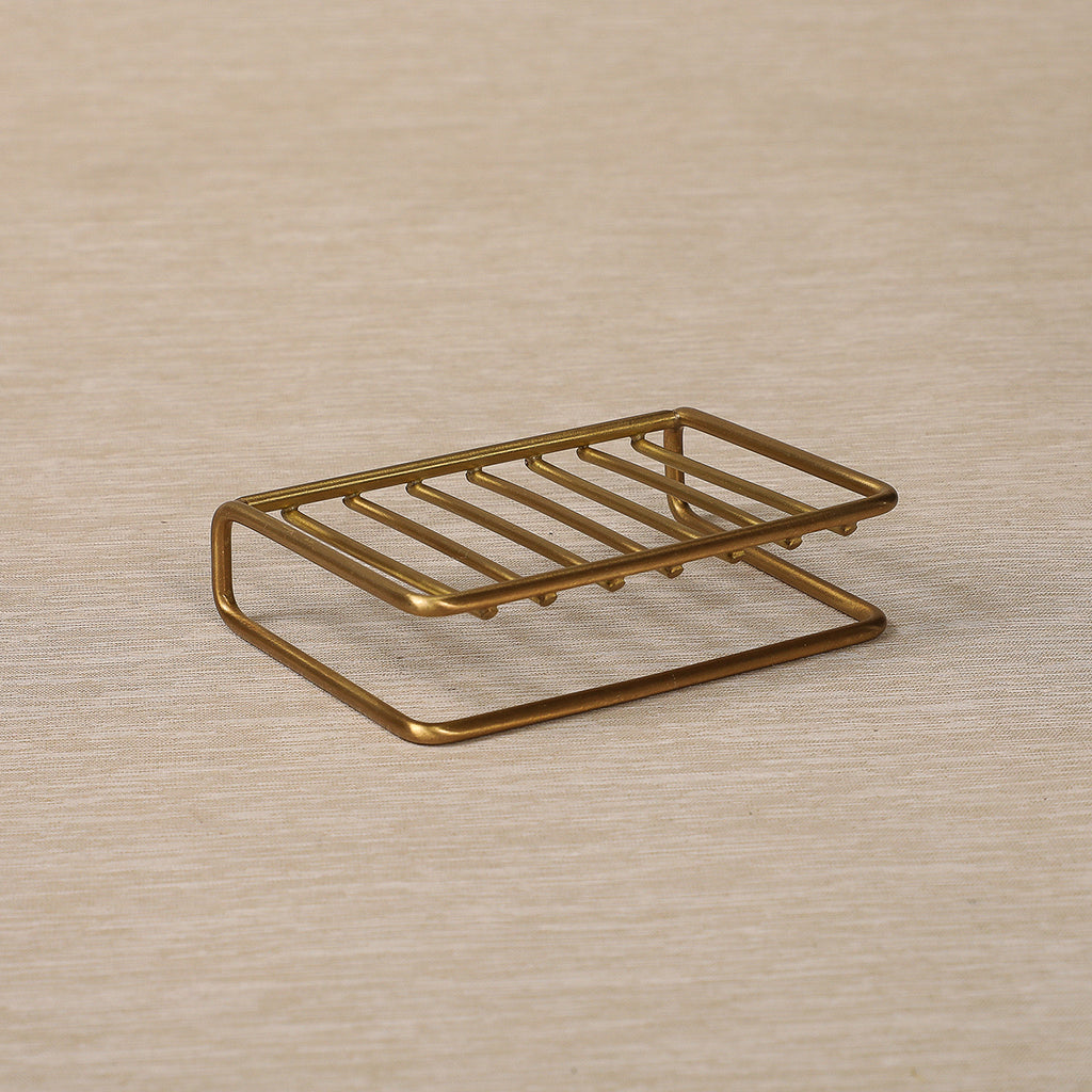 Simple brass soap stand drainer