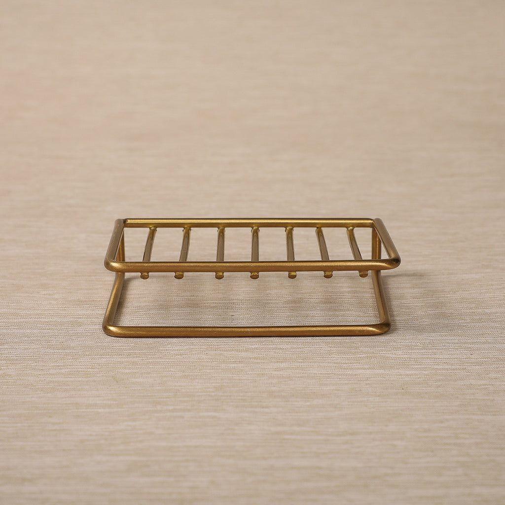 Simple brass soap stand drainer