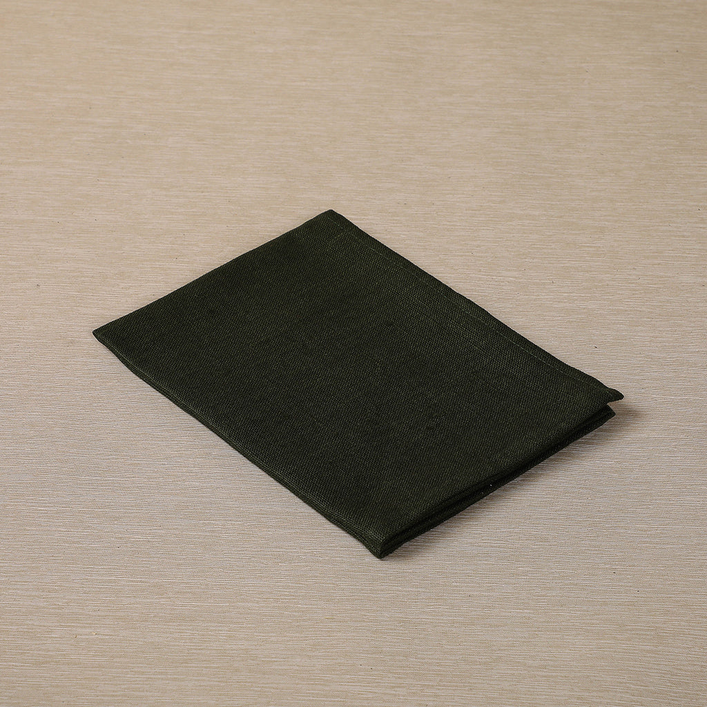 Thick linen dish towel in laurel green