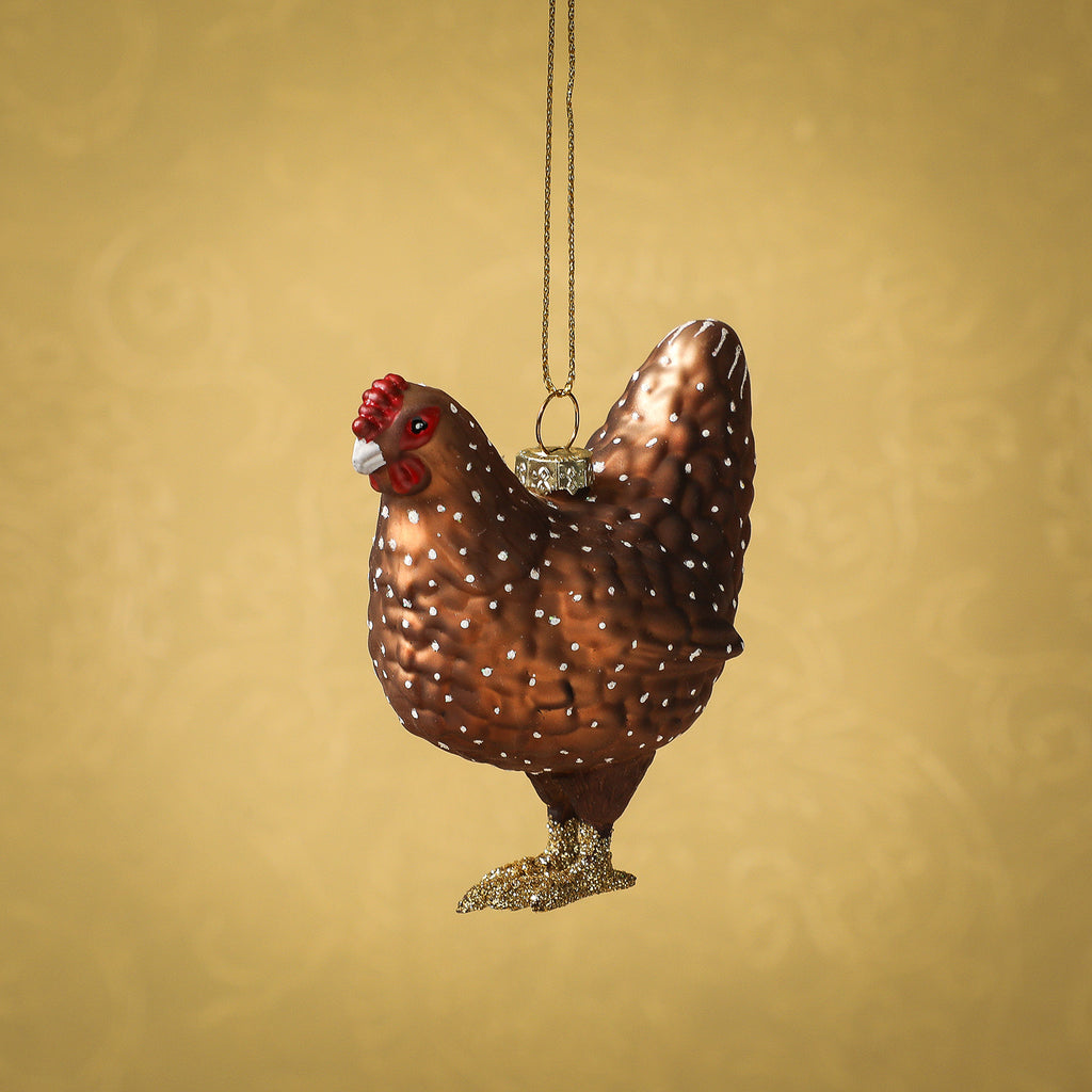 Farmhouse hen ornament