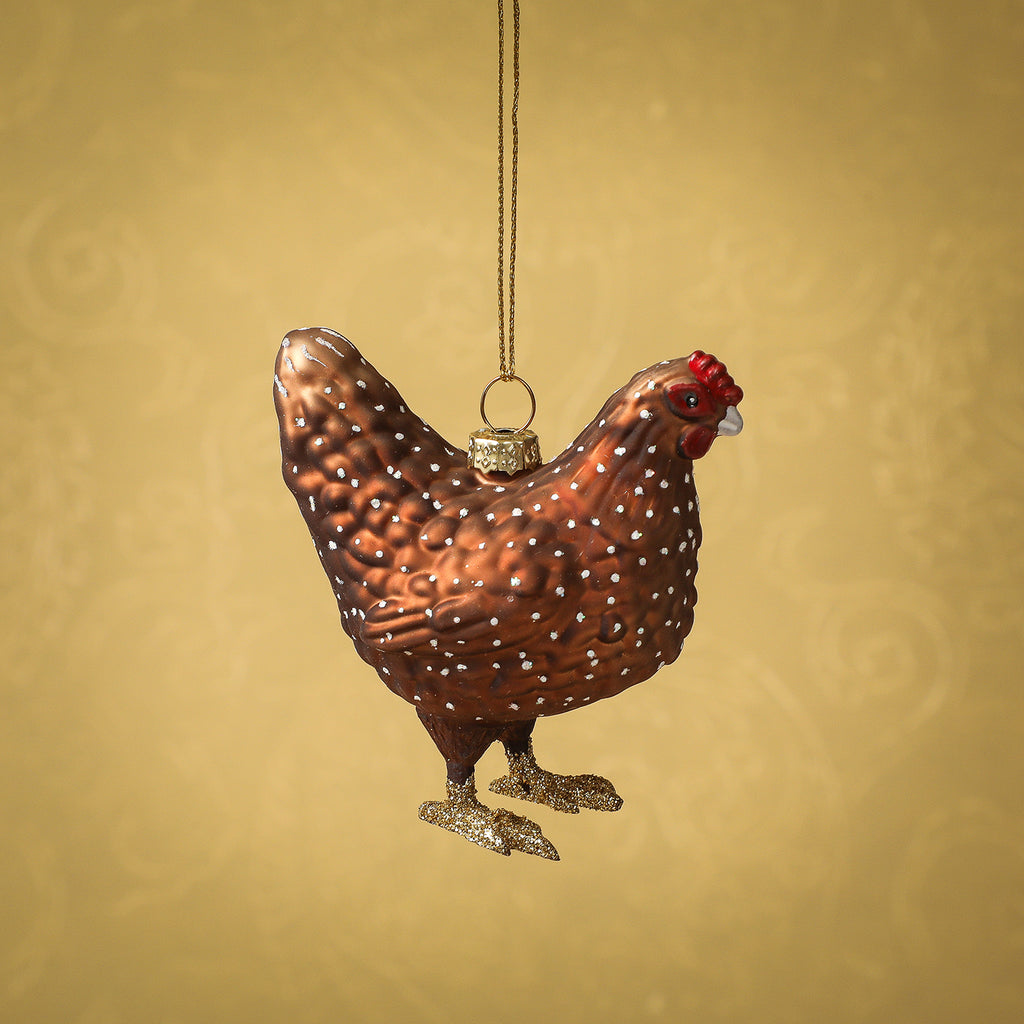 Farmhouse hen ornament