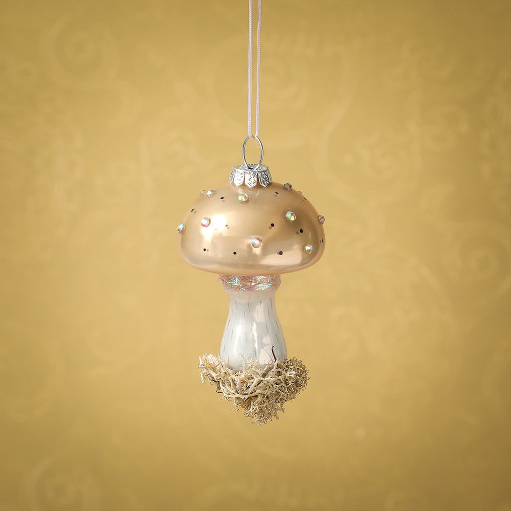 Ivory High Grove Mushroom Ornament