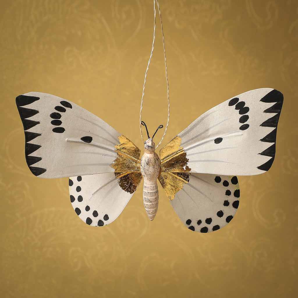 Moth with gold markings ornament