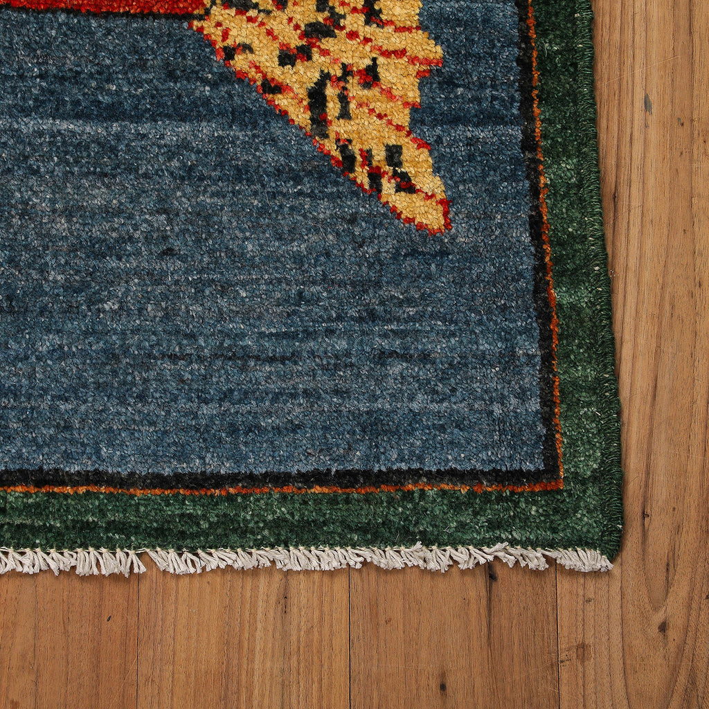 Wool handwoven fish rug