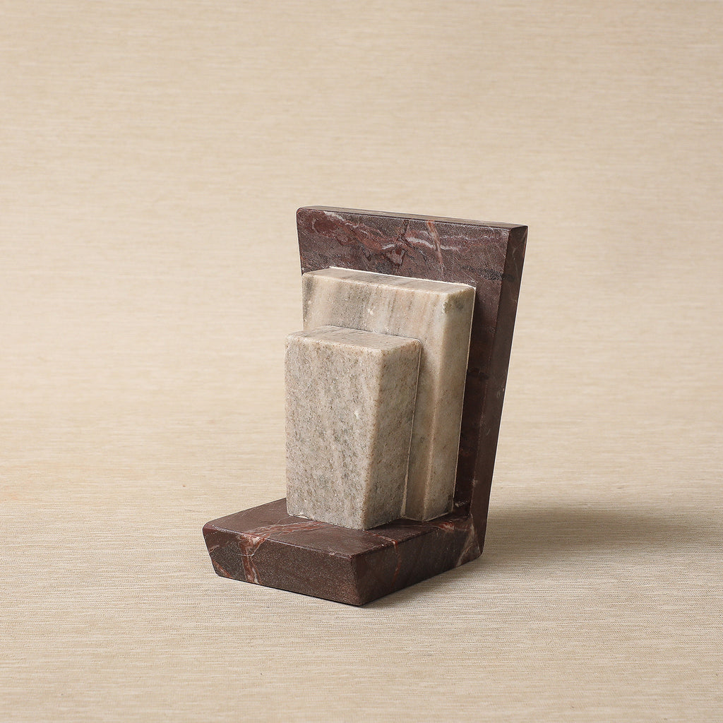 Tower bookend in marble