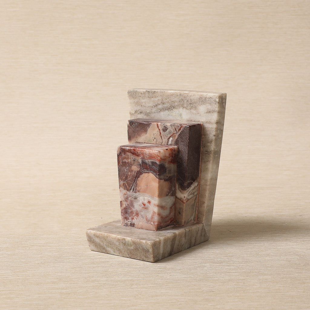 Tower bookend in marble