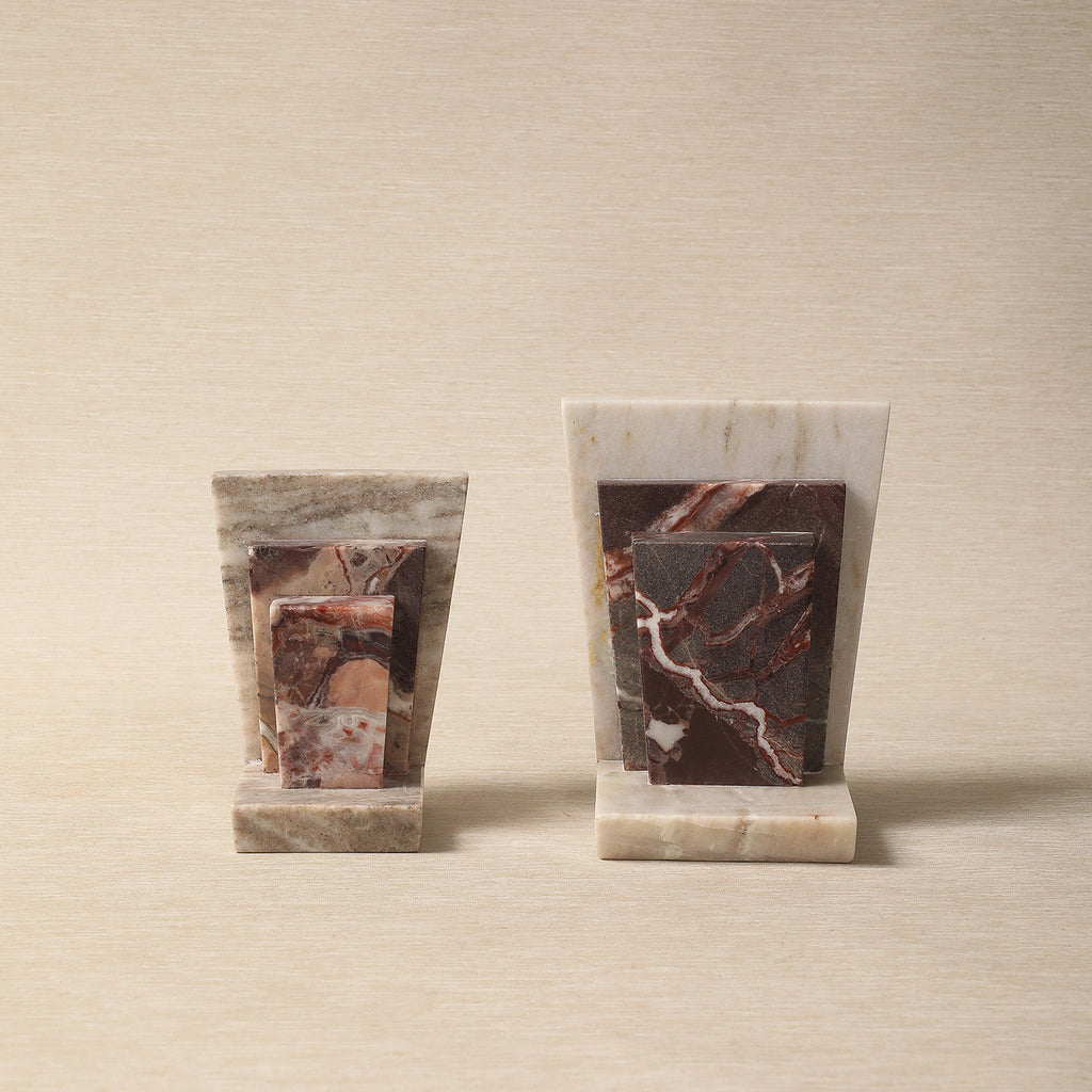 Tower bookend in marble