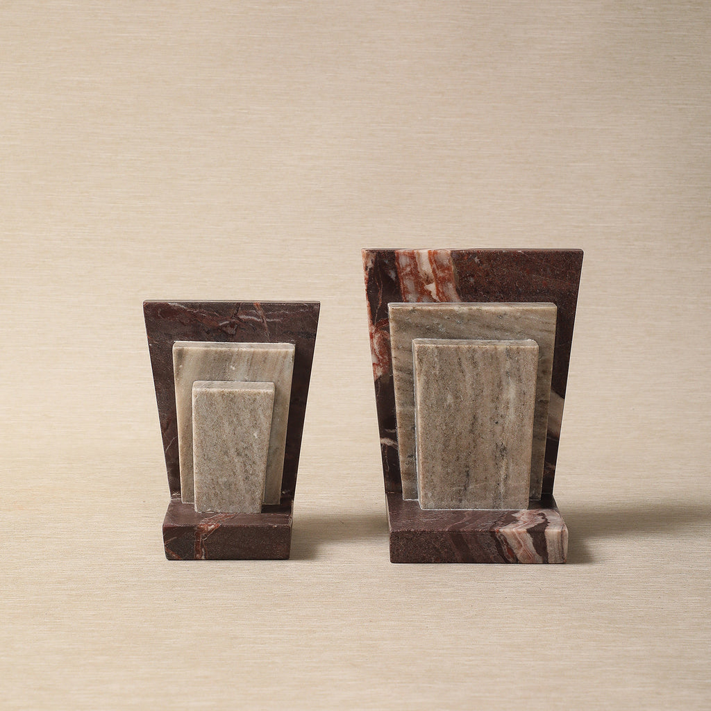 Tower bookend in marble