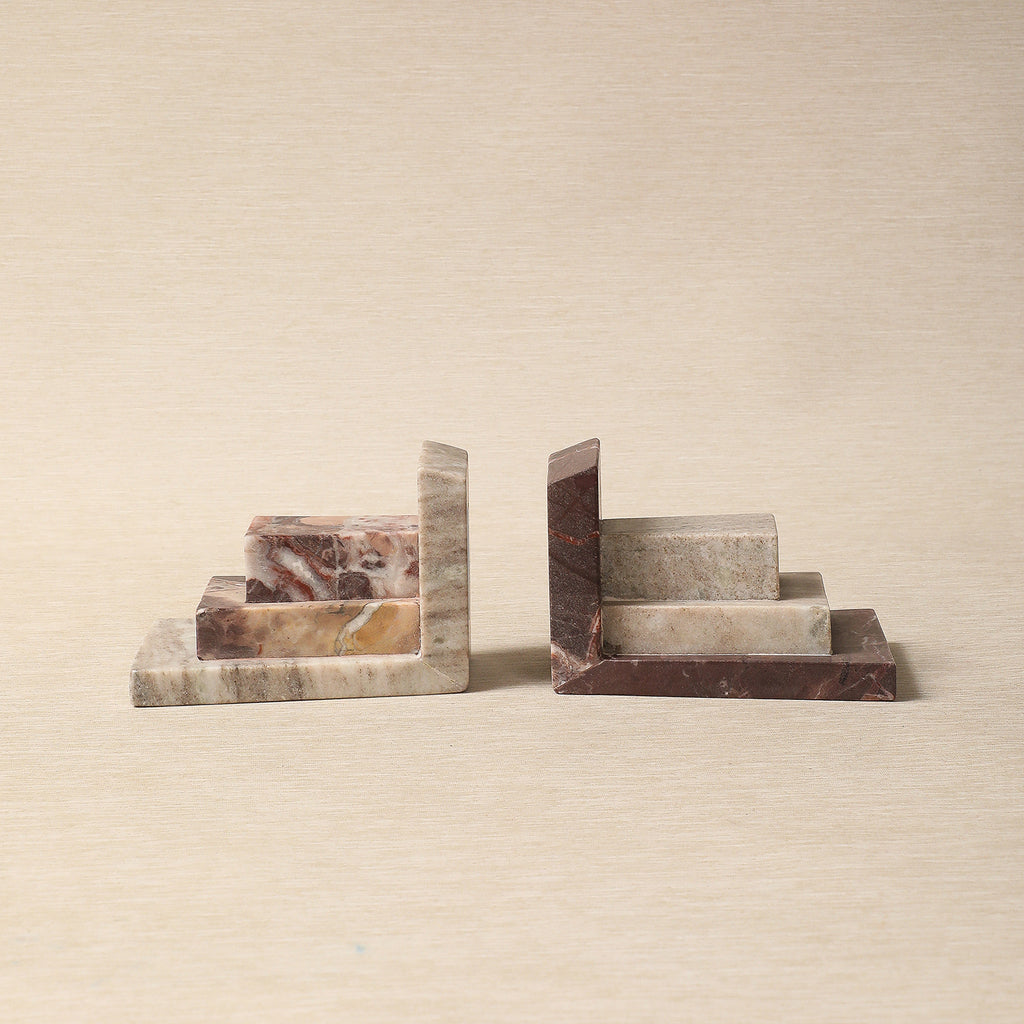 Tower bookend in marble