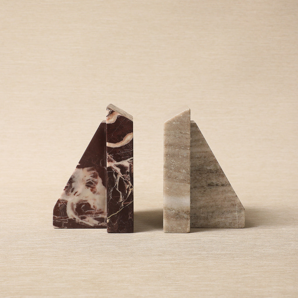 Brace bookend in marble
