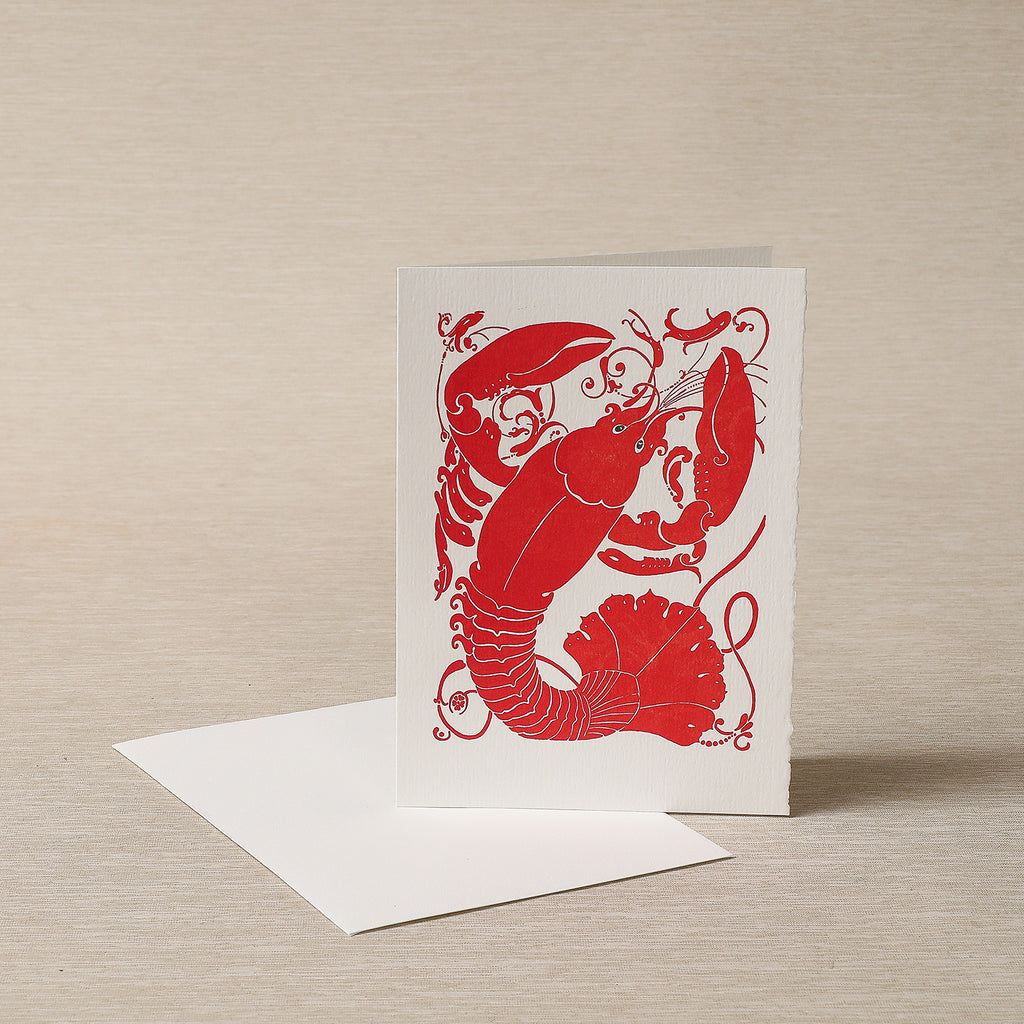 Lobster Letterpress Notecard