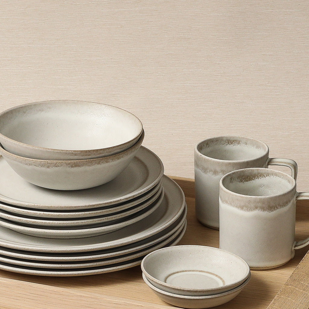 Oat glazed dinnerware from Portugal