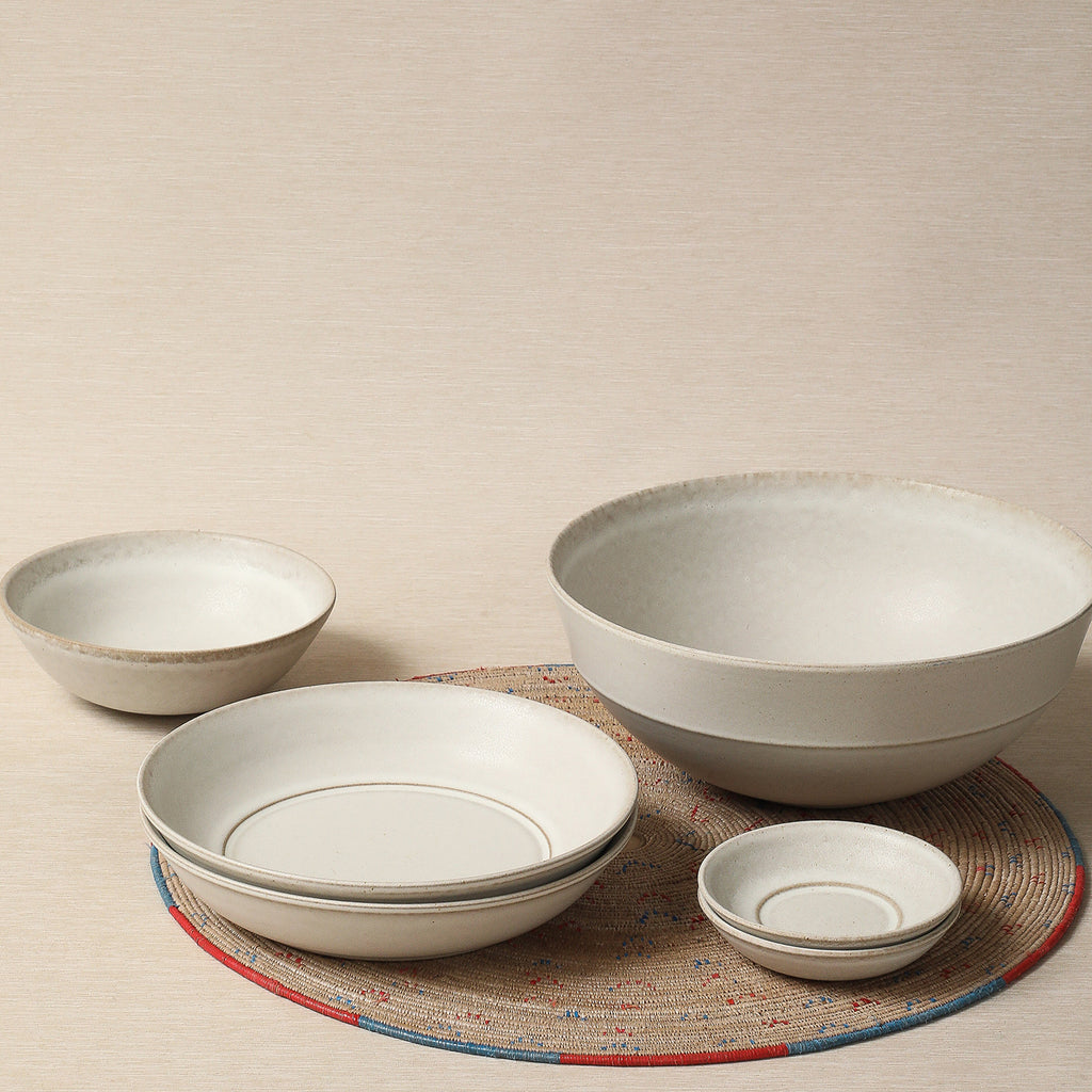 Oat glazed dinnerware from Portugal