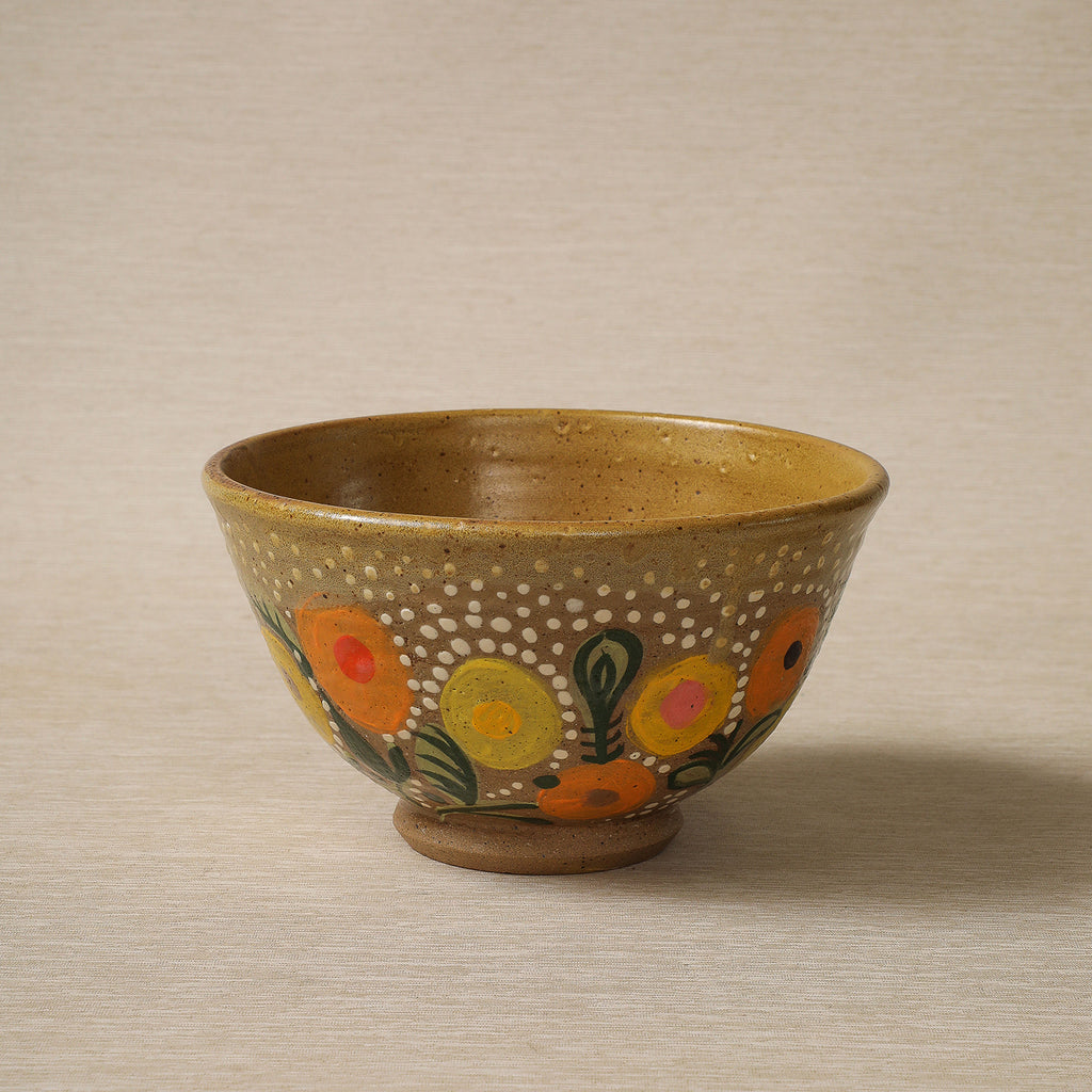 Hand-painted earthenware bowl