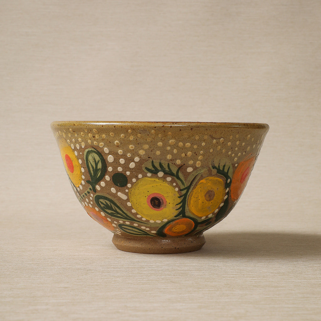 Hand-painted earthenware bowl