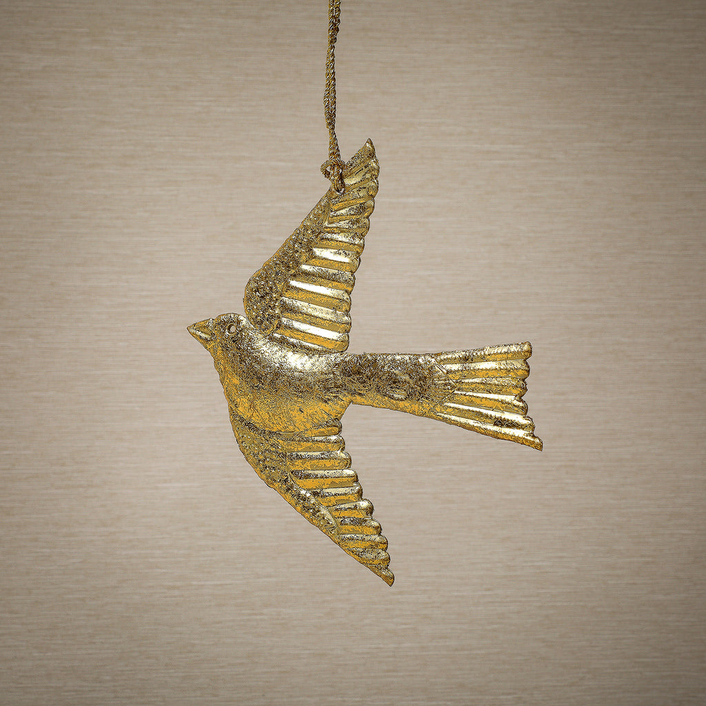 Gold gilded swallow ornament