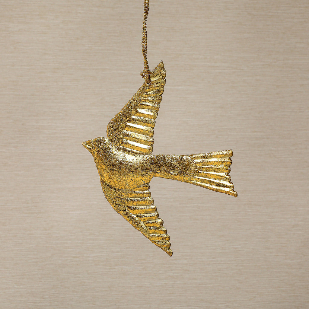 Gold gilded swallow ornament