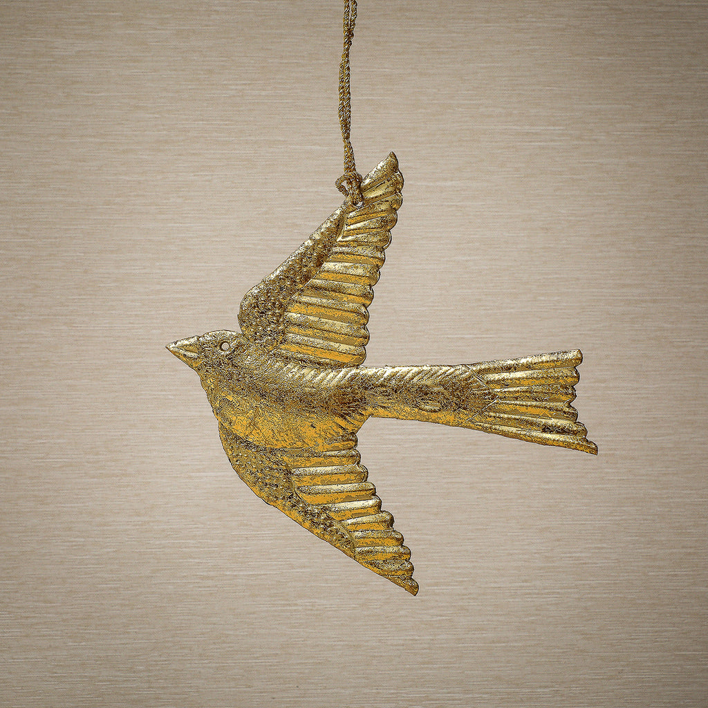 Gold gilded swallow ornament