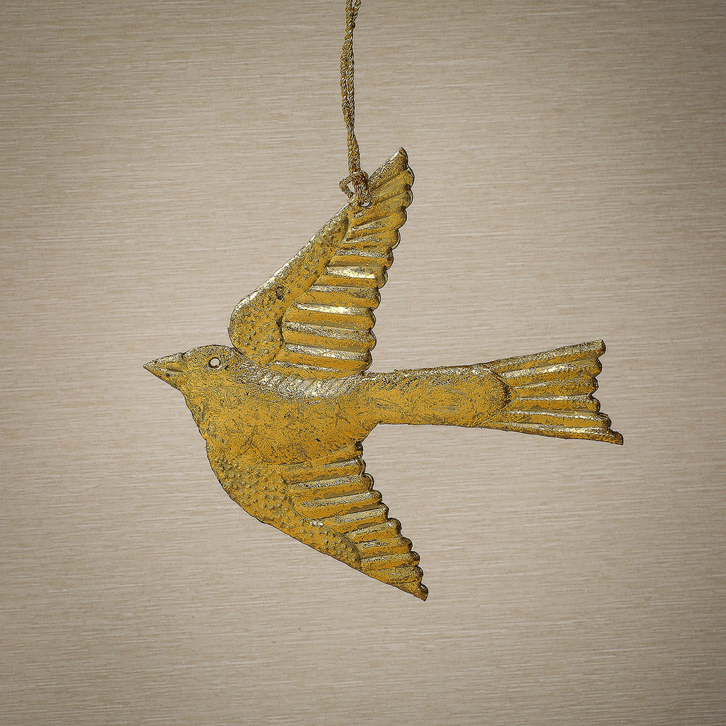 Gold gilded swallow ornament