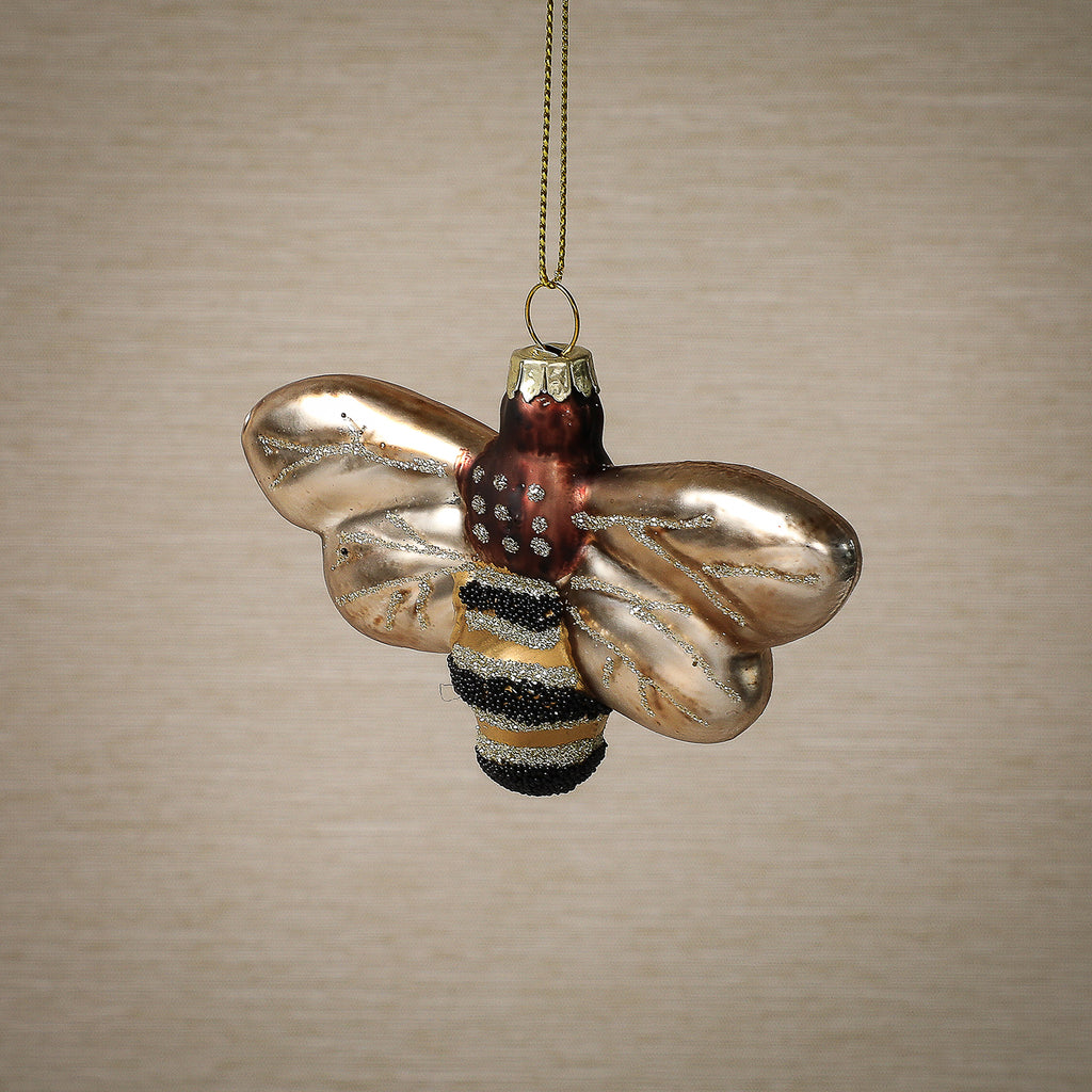 Dusted honeybee ornament