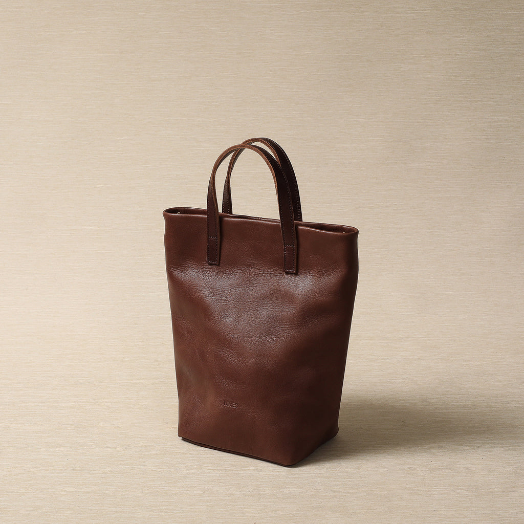 Barracas dark brown leather tote bag