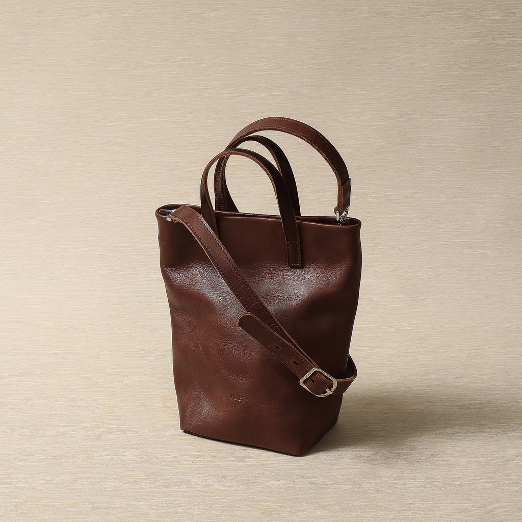 Barracas dark brown leather tote bag