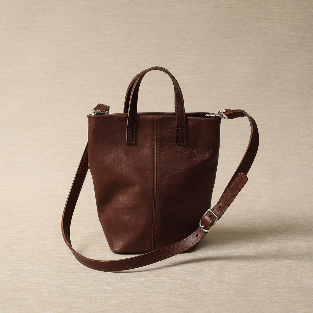 Barracas dark brown leather tote bag