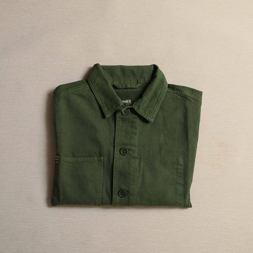 Green cotton chore coat