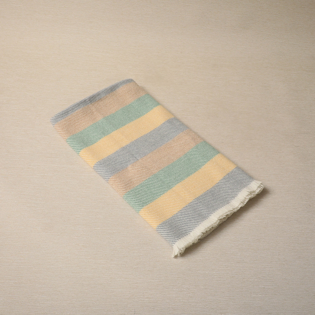 Striped lambswool baby blanket