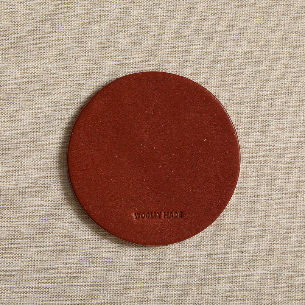 Leather coaster set