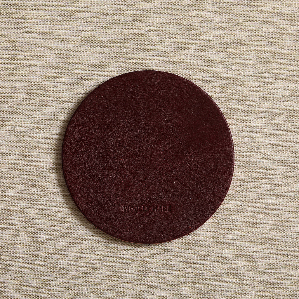 Leather coaster set