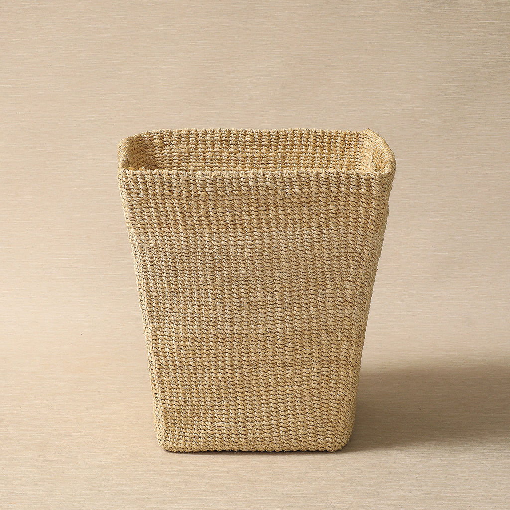Natural tapered square basket