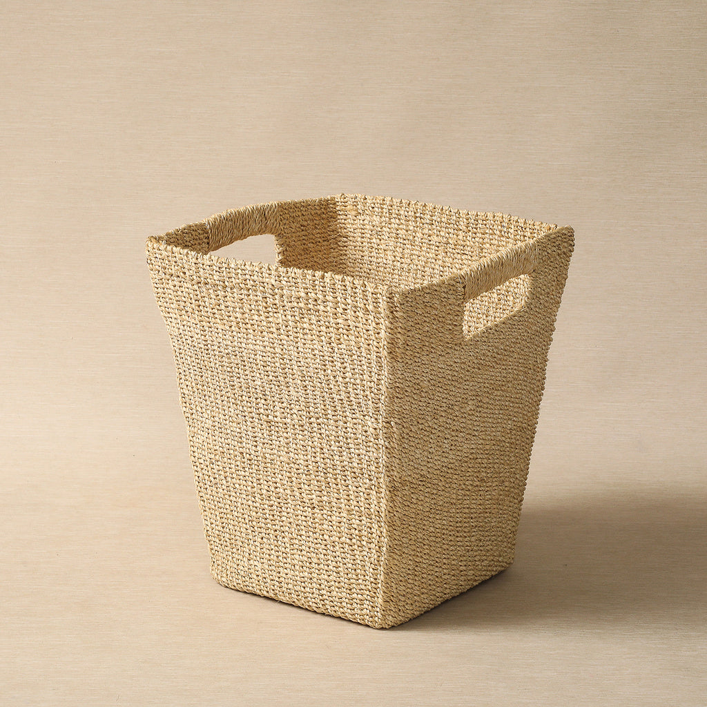 Natural tapered square basket