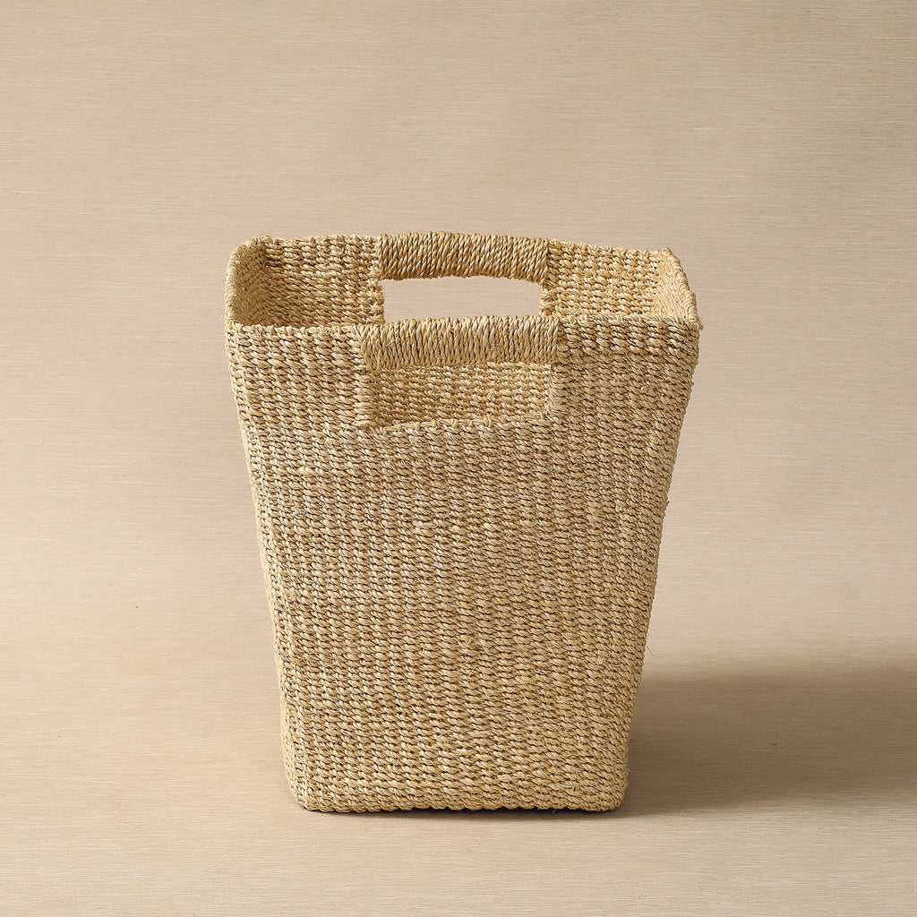 Natural tapered square basket