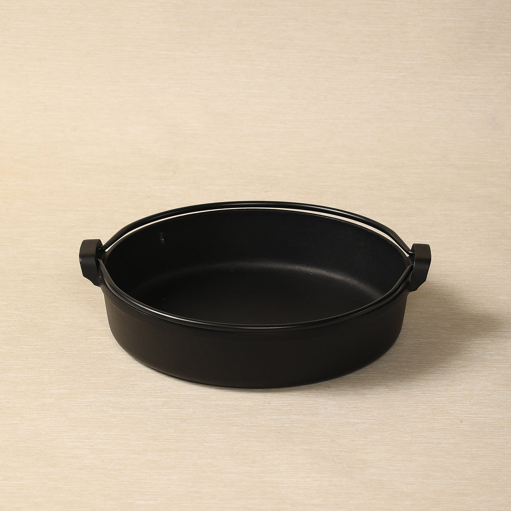 Iwachu 24cm iron Sukiyaki stock pot with handles