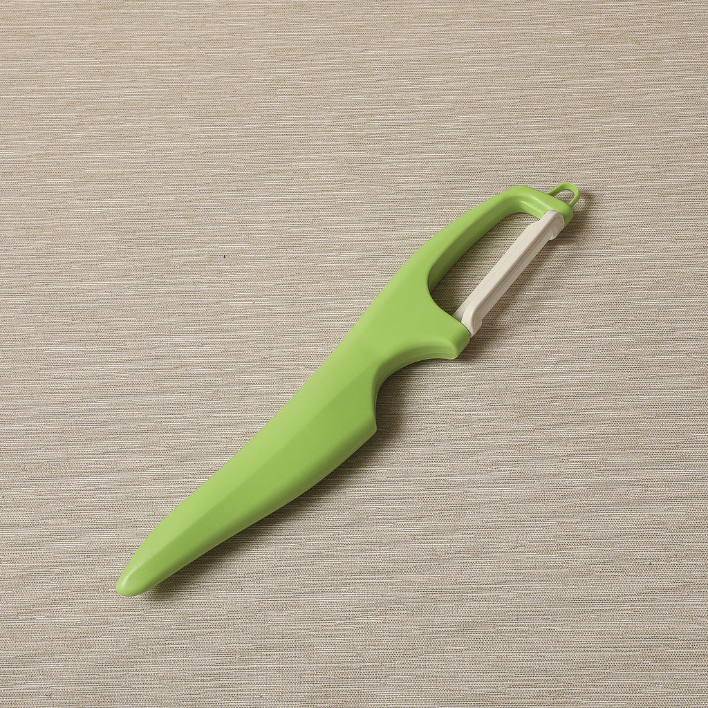 Vertical double edge ceramic peeler