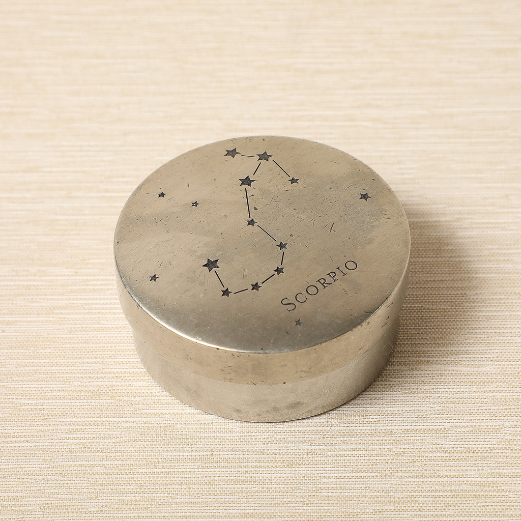 Handmade pewter constellation box