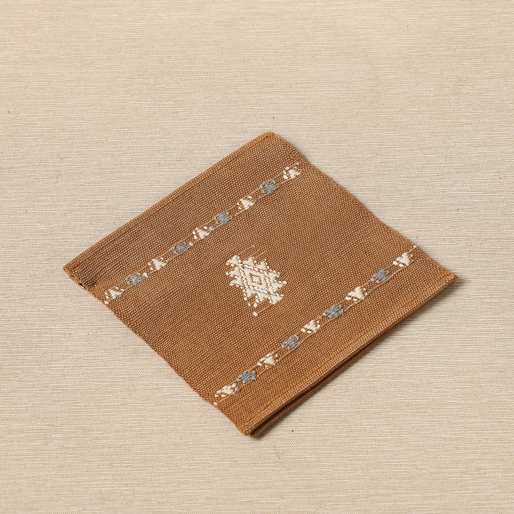 San Rafael Brocade Coaster set in brown
