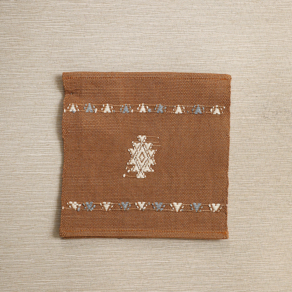San Rafael Brocade Coaster set in brown