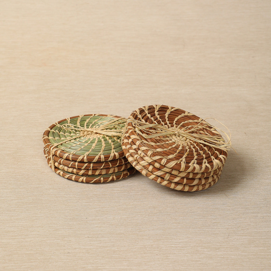 Pine needle coaster set of four