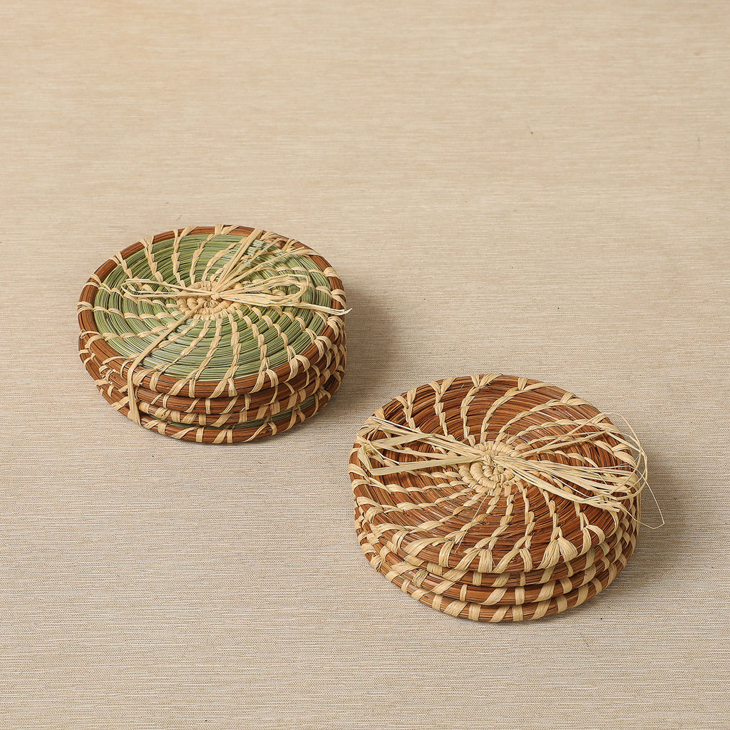 Pine needle coaster set of four