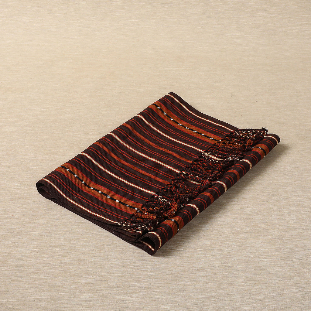 Handwoven narrow stripe table runner